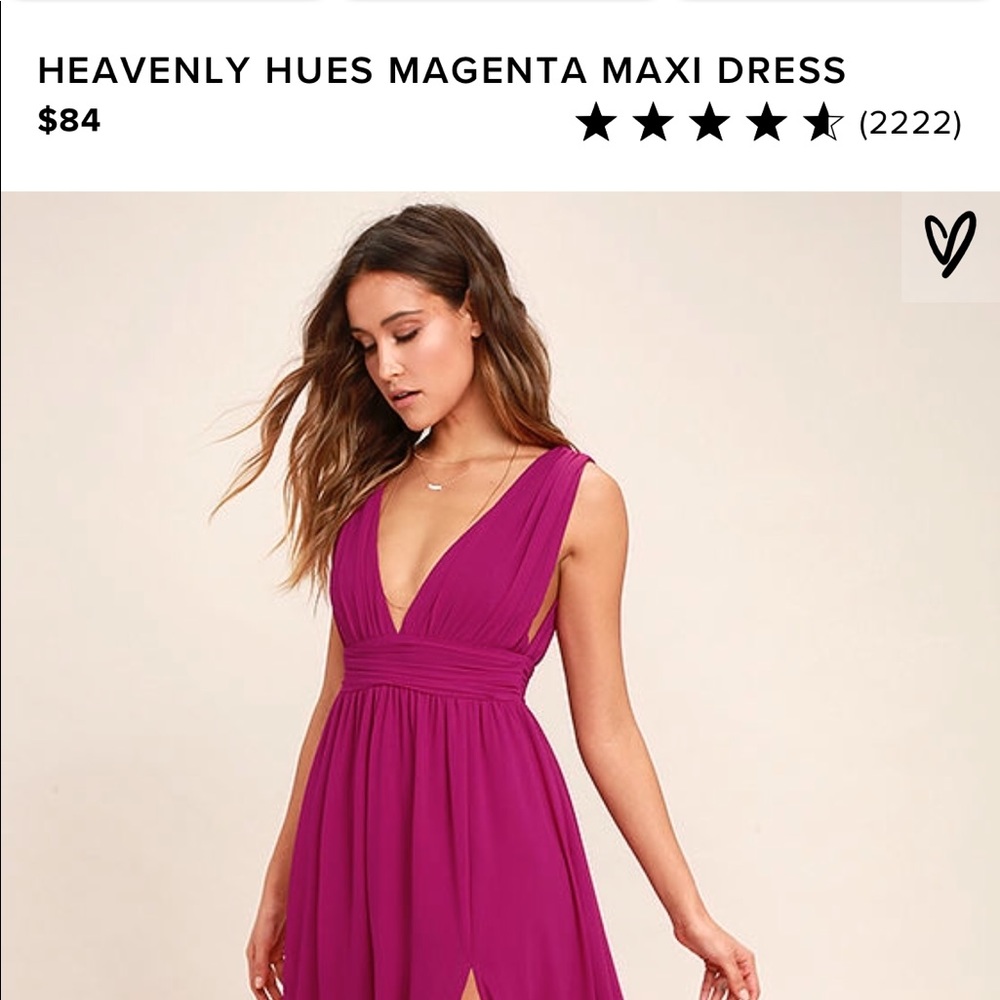 Heavenly hues magenta maxi dress